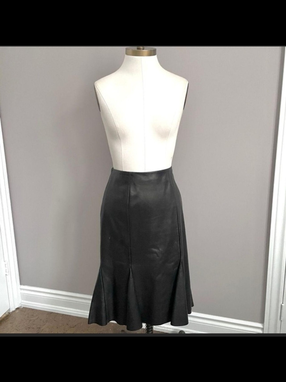 Vintage Danier Genuine Leather Skirt Size 6 - Picture 5 of 6